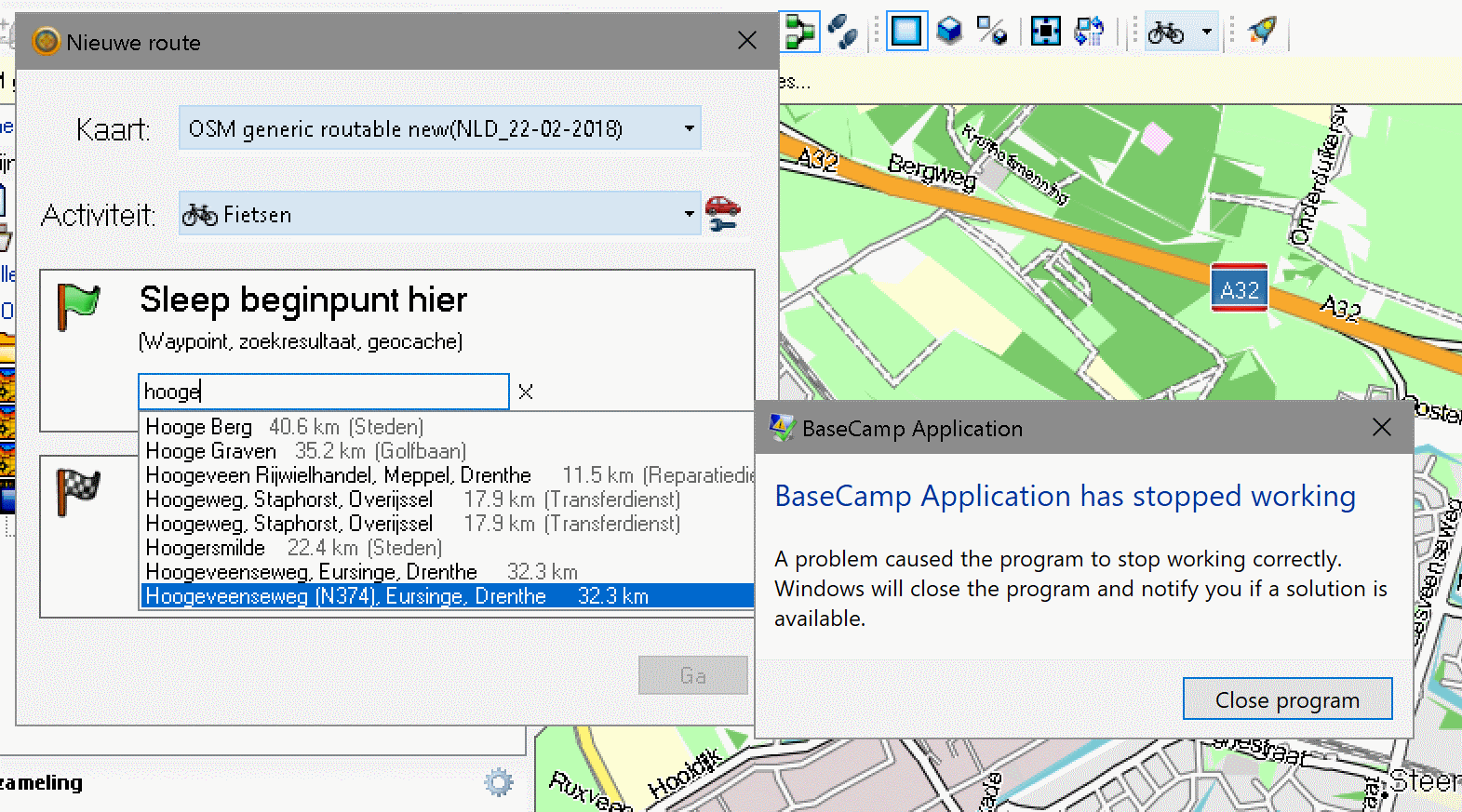 Ærlig Vanære Anonym Basecamp crashes just after typing some charachers of route starting point  - Basecamp Windows - Mac/Windows Software - Garmin Forums