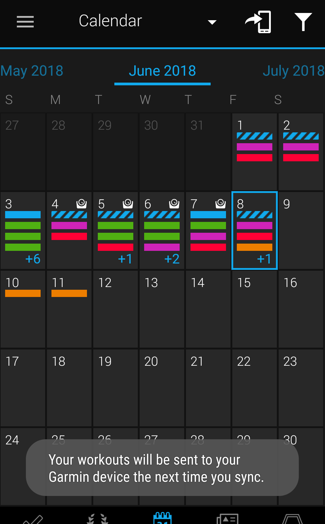 Workout Calendar Not Syncing Once Again - Forerunner 735XT - Garmin Connect Web - Mobile Apps & Web - Garmin Forums