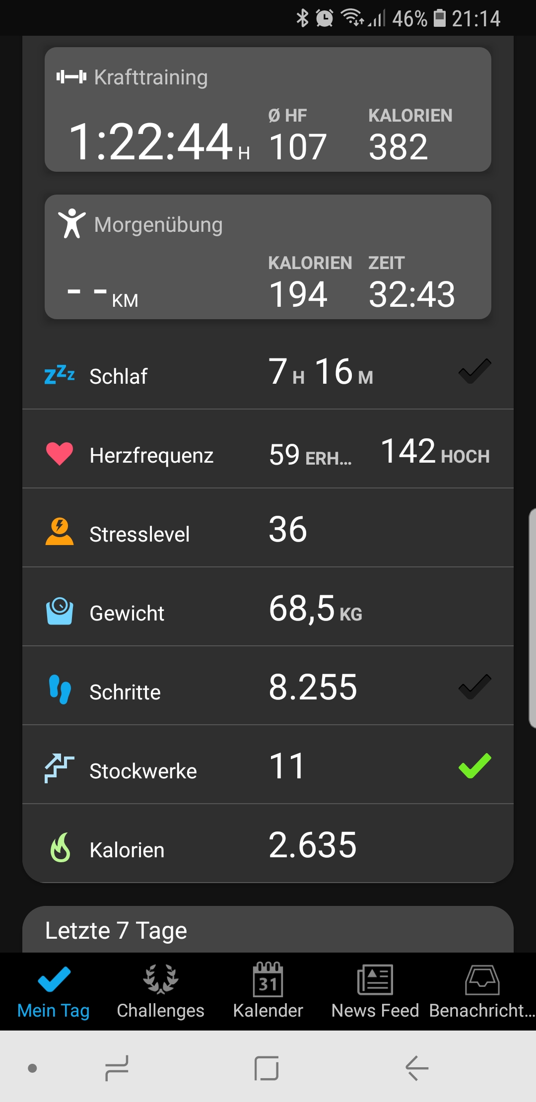 Farben in 'Mein Tag' - Garmin Connect Mobile iOS - Mobile Apps & Web - Forums