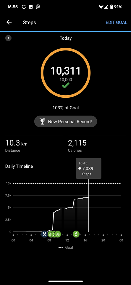 Step shop counter garmin