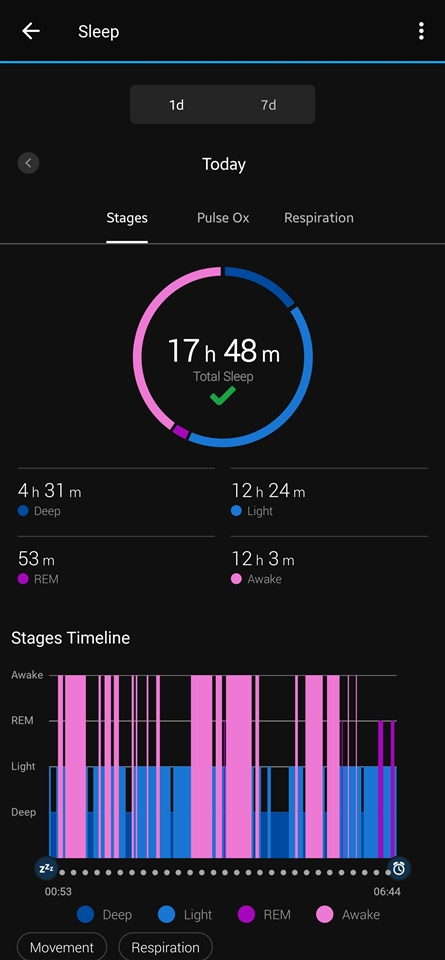 Sleep tracking hours about hours) - Garmin Connect Web - Mobile Apps & Web - Garmin Forums