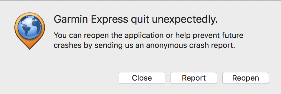 uninstall garmin express on mac