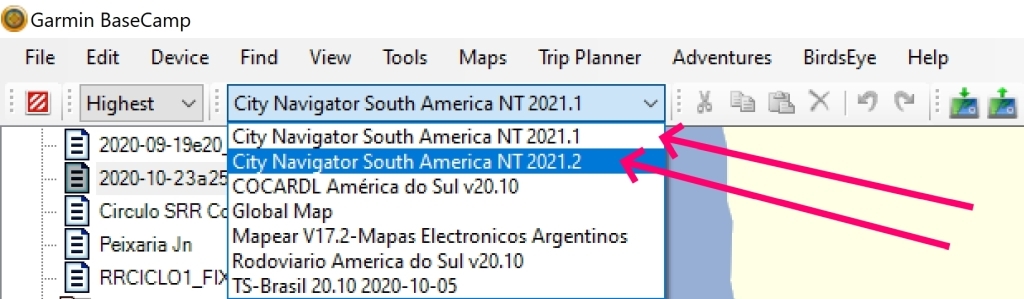 Mapa Garmin South America NT 