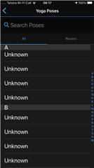 list of unknown poses