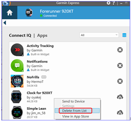 How remove watch faces after uninstalled but still under “ not installed” - Garmin Connect Mobile iOS - Mobile Apps & Web - Garmin Forums