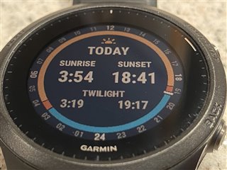 Garmin sunrise store sunset widget