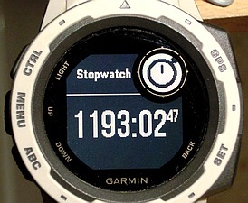 Stopwatch resets after 1193 hours Instinct Outdoor Recreation Archive Garmin Forums