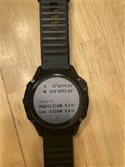 garmin fenix 6 tides