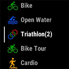 What s the meaning of 2 in the triathlon 2 activity name