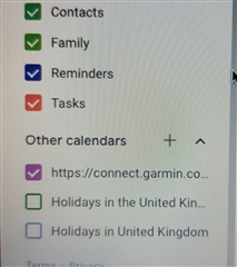 Garmin connect calendar shows events on google calendar - Garmin Web - Mobile Apps & Web - Garmin Forums