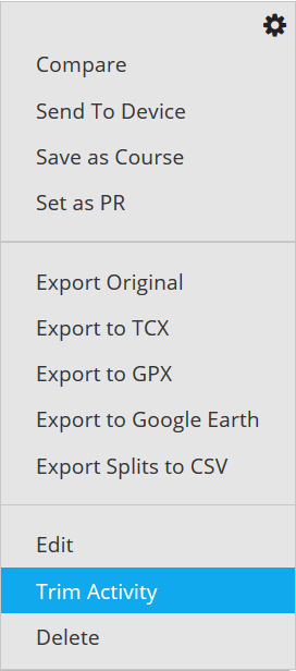 garmin connect export exception