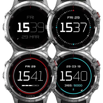 Garmin watch face hot sale with heart rate