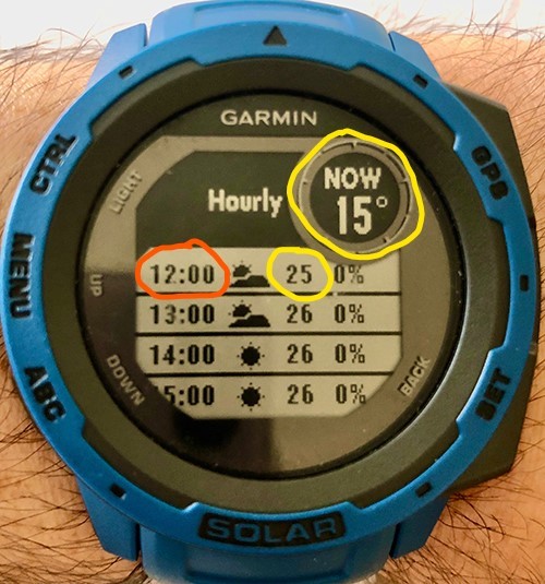 Weather hot sale widget garmin