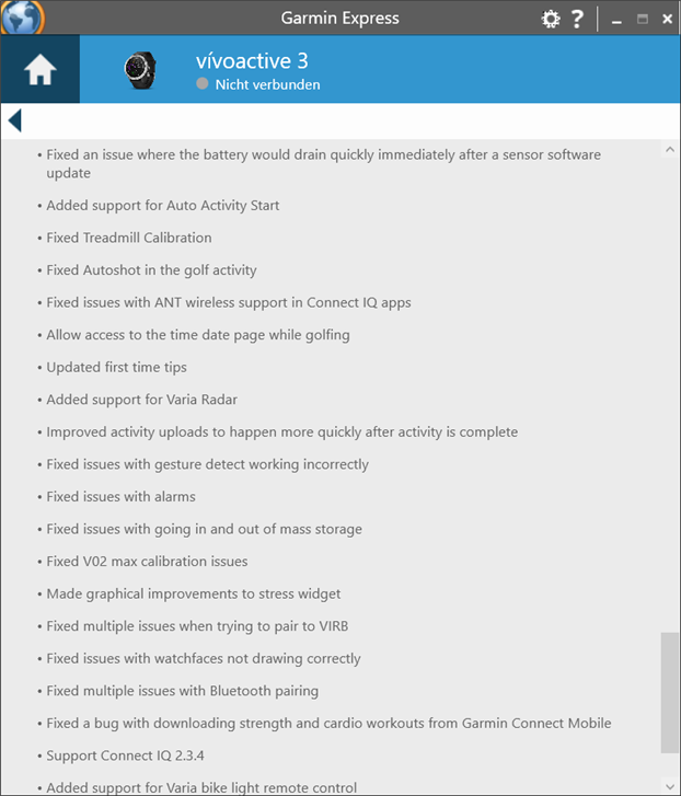 vivoactive 3 software version 7.70 list of changes vivoactive 3 Series Sports Fitness Archive Garmin Forums