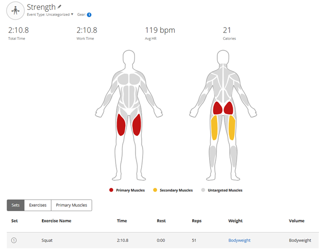 Bodyweight squats: the rep counter works at first but then stops ...