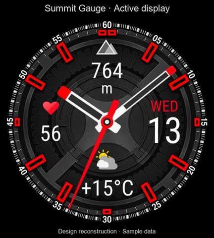 Expedition 01 &middot; Summit Gauge: active display, sample data