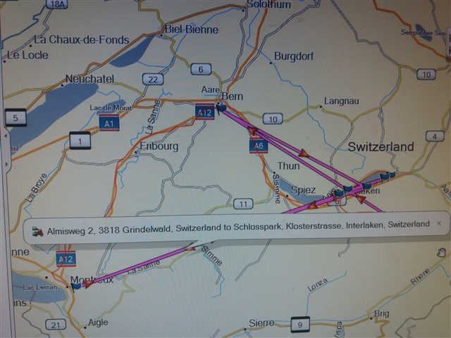 when creating route comes all straight line