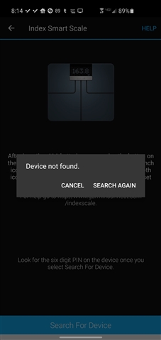 Setting up Your Garmin Index Smart Scale, smartphone, wireless network