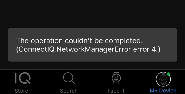 Issues migrating a free to paid app error on update ConnectIQ.NetworkManagerError error 4. Discussion Connect IQ Garmin Forums