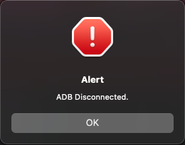 Alert: ADB Disconnected