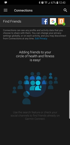 Fenix 6, finding "friends" via - Garmin Connect Mobile Android - Mobile Apps & Web - Garmin Forums