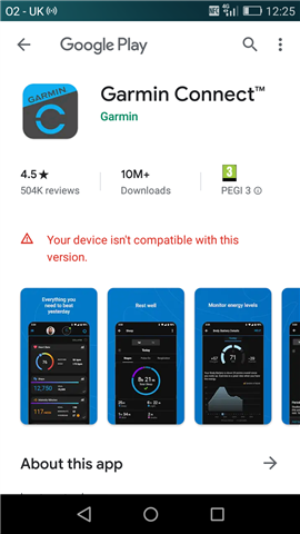 løg Akademi Profit Garmin App not installing - Garmin Connect Mobile Android - Mobile Apps &  Web - Garmin Forums