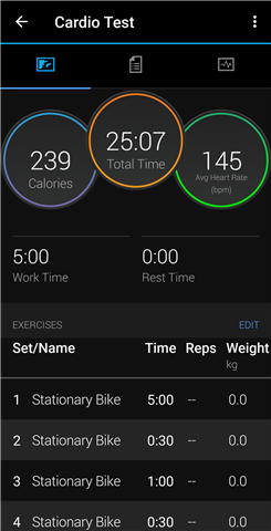 Garmin cardio sale workout