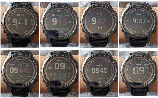 Watch faces in 24-hour mode