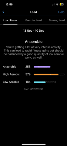 focusing on aerobic but showing anaerobic load focus Epix Gen 2 Series Wearables Garmin Forums