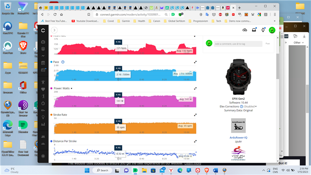 Odd HR pattern during exercise Epix Gen 2 Series Wearables