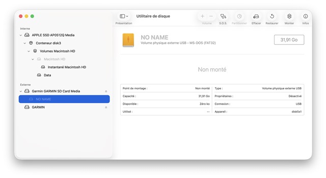 no name fat32 not mounting