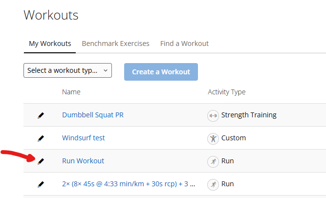 Unable to add or change exercises of a workout - Garmin Connect Mobile ...