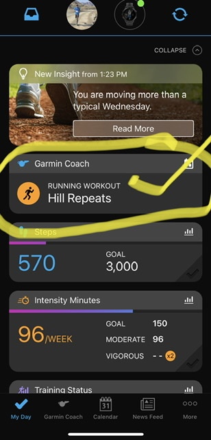 Garmin coach schedule display disappears in Garmin coach Tab ? How can I reinstate ? - Garmin Mobile - Mobile Apps & Web - Garmin Forums