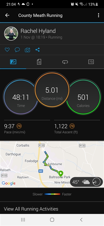 Garmin forerunner 45 best sale elevation