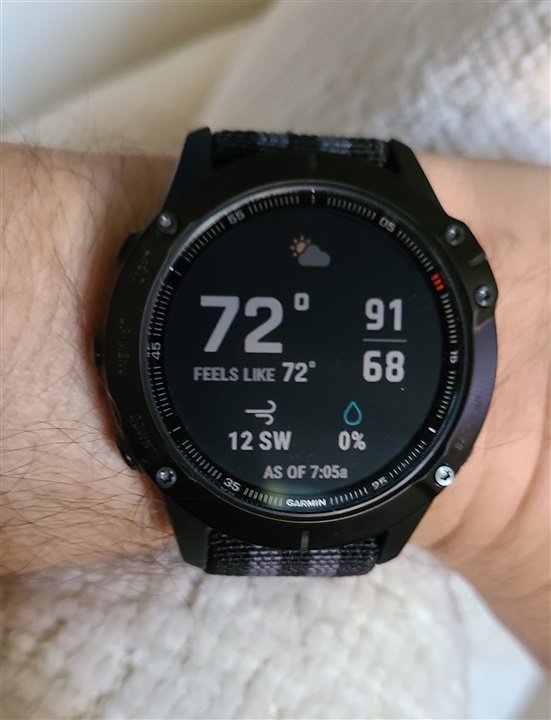 Why does my Garmin instinct and Fenix 6 always show weather as partly ...