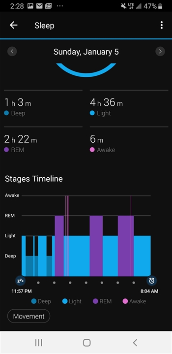 garmin vivoactive 3 sleep tracking