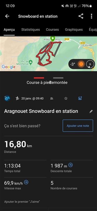 Record on snowboard activity Instinct 2 Series Wearables