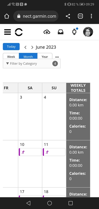 Garmin Calendar exports empty vcalendar file Garmin Connect Web